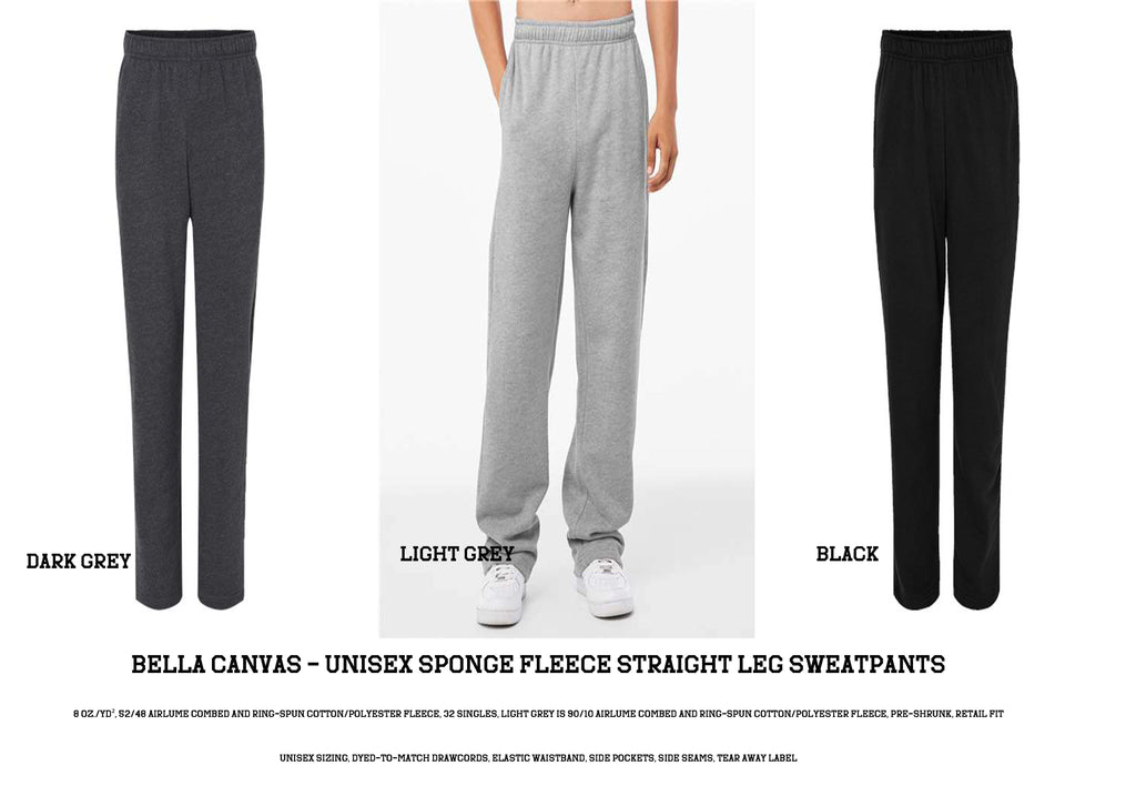 Bella Canvas - Unisex Sponge Fleece Straight Leg Sweatpants (WARRIORS) 3275