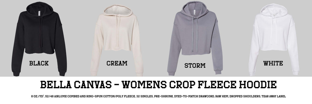 Bella Canvas - Women's Crop Hoodie Sweatshirt (WARRIORS) 7502